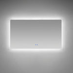 Espejo De Baño 120x70cm Rectangular Con Sistema Led Touch