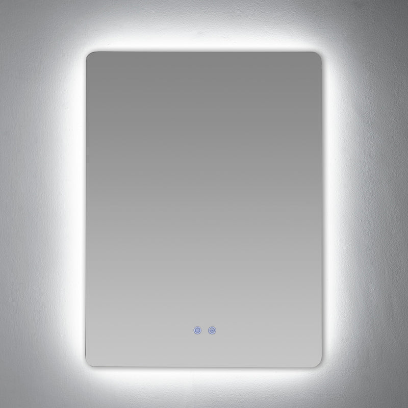 Espejo De Baño 60x80cm Rectangular Con Sistema Led Touch