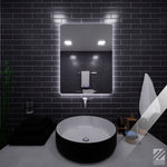 Espejo De Baño 60x80cm Rectangular Con Sistema Led Touch