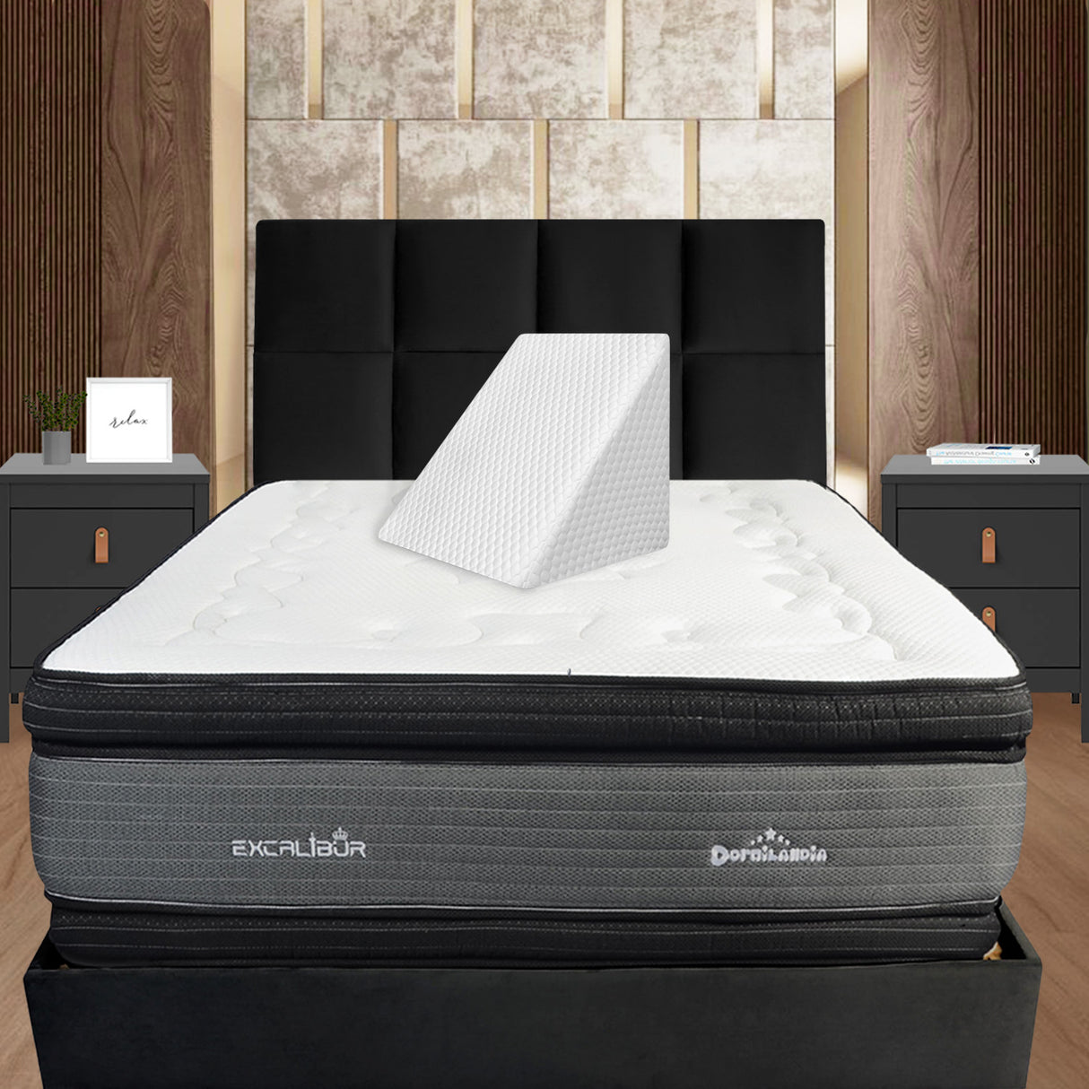 Cojín Multifuncional de Tela Fria Blanco Triangular Hipoalergénico - COJINES | Bylmo