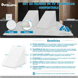 Set X 2 Cojines Multifuncionales Blanco Triangular Hipoalergénico - COJINES | Bylmo