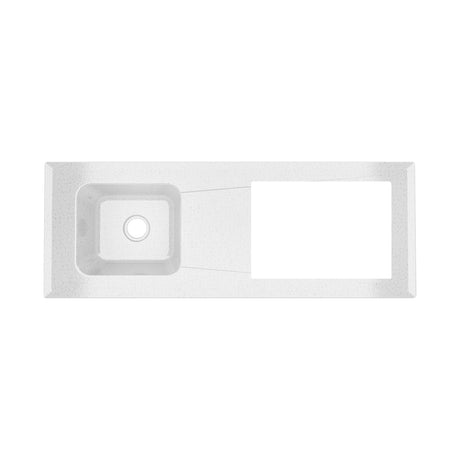 Cocina Ambar Blanco y Soder 150x212cm Con Meson de Marmol Sintético y Estufa Esmaltada - COCINAS | Bylmo