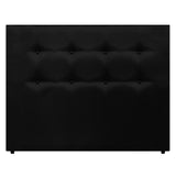 Cabecero Dublín Negro 120x115cm con Acabado Liso para Cama Semidoble - CABECEROS | Bylmo