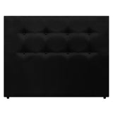 Cabecero Dublín Negro 140x115cm con Acabado Liso para Cama Doble - CABECEROS | Bylmo
