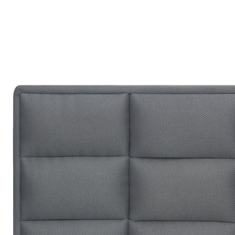 Cabecero Londres Gris 120x120cm con Acabado Abullonado para Cama Semidoble - CABECEROS | Bylmo