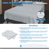 Juego de Sabanas Blanco para Cama Semidoble 120 X 190 Cm Hipoelergénicas y Antiácaros - SABANAS | Bylmo