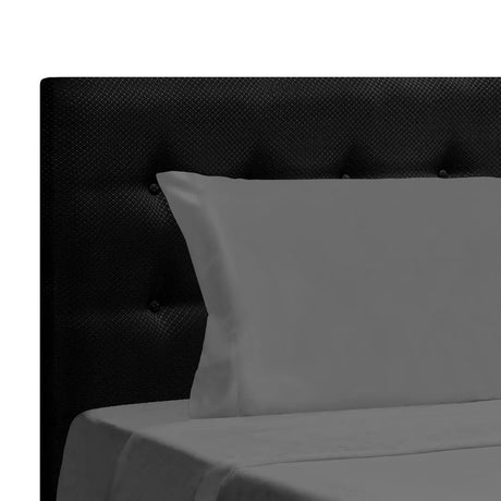 Juego de Sabanas Gris para Cama Sencilla 100 x 190 Cm Hipoelergénicas y Antiácaros - SABANAS | Bylmo