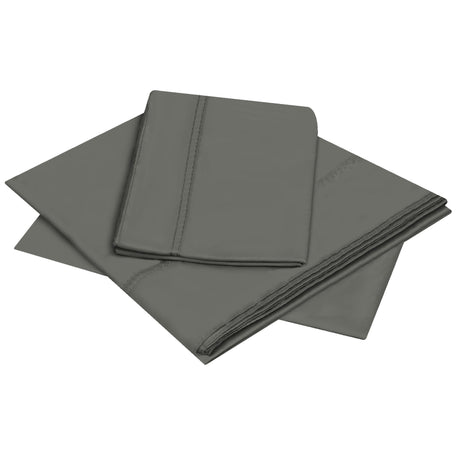 Juego de Sabanas Gris para Cama Sencilla 100 x 190 Cm Hipoelergénicas y Antiácaros - SABANAS | Bylmo