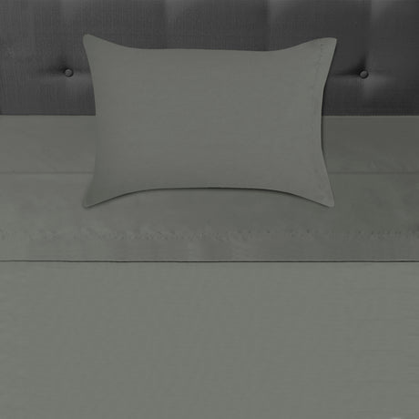 Juego de Sabanas Gris para Cama Sencilla 100 x 190 Cm Hipoelergénicas y Antiácaros - SABANAS | Bylmo