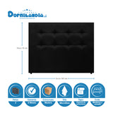 Combo Base Cama Dividida y Cabecero Dublín Negro 160x190cm Con Patas - CAMAS | Bylmo