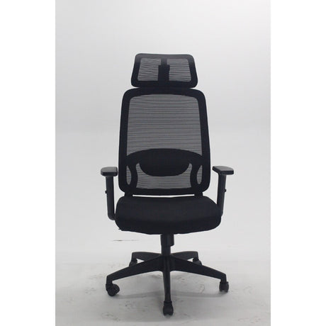 Silla Gerencial Horizonte 2D Negro 48x119cm con Apoya Cabezas - SILLAS DE OFICINA | Bylmo