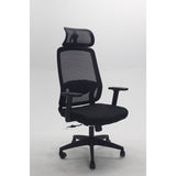 Silla Gerencial Horizonte 2D Negro 48x119cm con Apoya Cabezas - SILLAS DE OFICINA | Bylmo