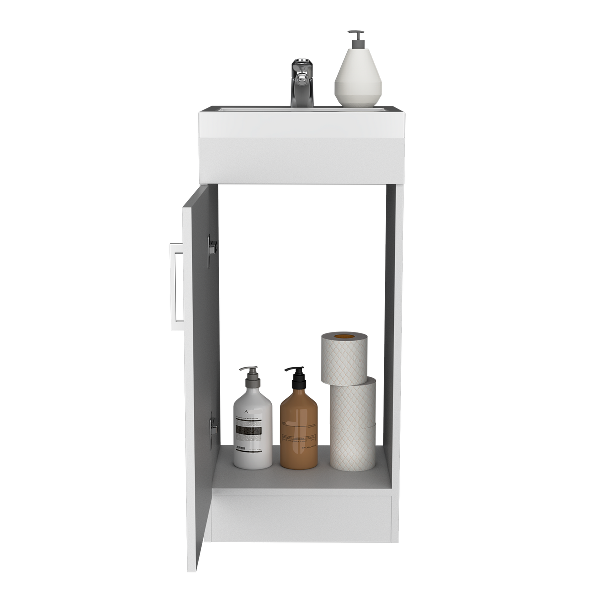 Mueble para Lavamanos Madrid Blanco 40x83cm con Lavamanos - MUEBLES PARA LAVAMANOS | Bylmo