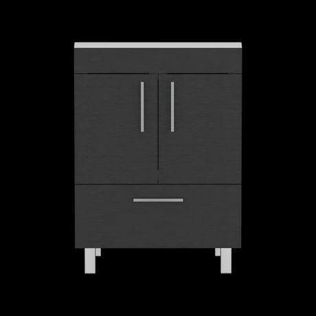 Mueble para Lavamanos Velloc Wengue 60x85cm con Lavamanos y Un Cajón - MUEBLES PARA LAVAMANOS | Bylmo