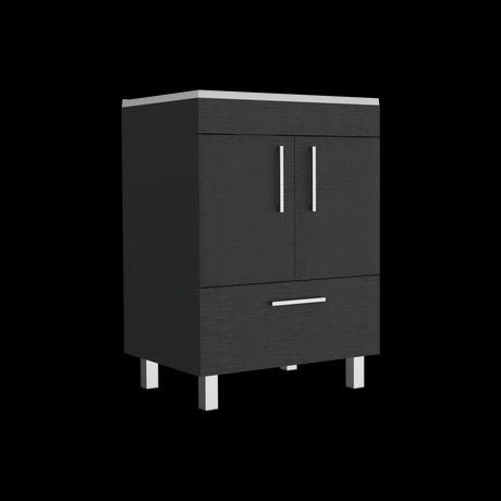 Mueble para Lavamanos Velloc Wengue 60x85cm con Lavamanos y Un Cajón - MUEBLES PARA LAVAMANOS | Bylmo