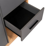 Closet Alder Plomo y Fresno Europeo 90.1x180cm Con Un Cajón y Dos Puertas - CLOSETS | Bylmo