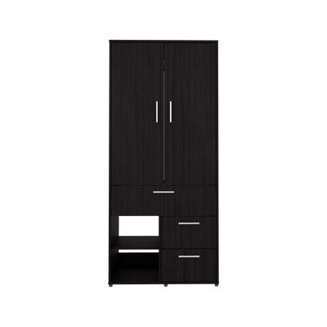 Closet Alpine Wengue 80.2x179.6cm Con Tres Cajones y Dos Puertas - CLOSETS | Bylmo