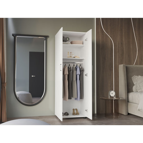 Closet Aurora Blanco 60x180cm Sin Cajones y Dos Puertas - CLOSETS | Bylmo