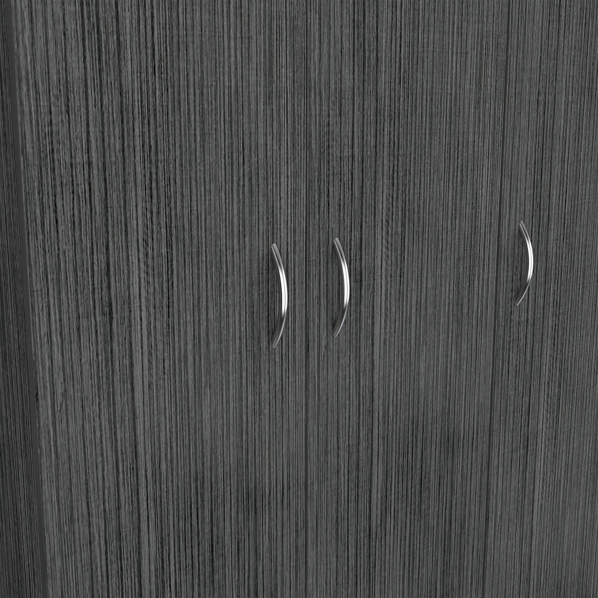 Closet Austral Roble Gris 90x180cm Con Dos Cajones y Tres Puertas - CLOSETS | Bylmo