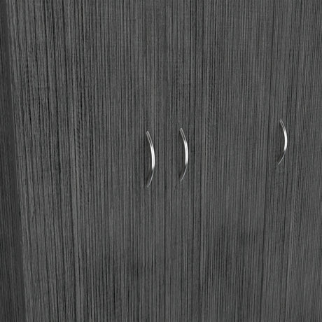 Closet Austral Roble Gris 90x180cm Con Dos Cajones y Tres Puertas - CLOSETS | Bylmo
