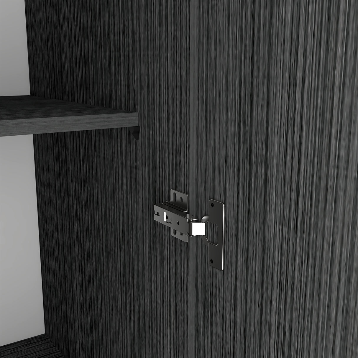 Closet Austral Roble Gris 90x180cm Con Dos Cajones y Tres Puertas - CLOSETS | Bylmo