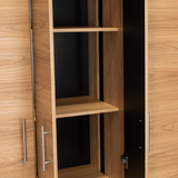 Closet Bariloche Eco Fresno Europeo y Wengue 150.3x177.9cm Con Dos Cajones y Cuatro Puertas - CLOSETS | Bylmo