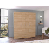Closet Bariloche Eco Fresno Europeo y Wengue 150.3x177.9cm Con Dos Cajones y Cuatro Puertas - CLOSETS | Bylmo