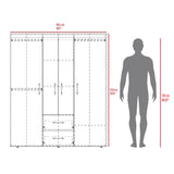 Closet Bariloche Eco Fresno Europeo y Wengue 150.3x177.9cm Con Dos Cajones y Cuatro Puertas - CLOSETS | Bylmo