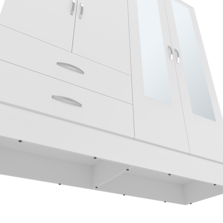 Closet Bolton Blanco 120x180.6cm Con Dos Cajones Tres Puertas y Espejo - CLOSETS | Bylmo