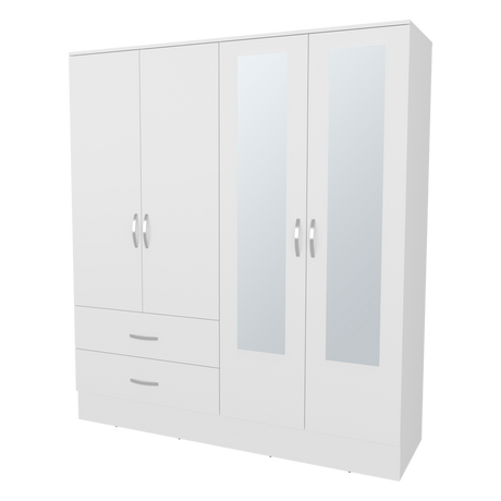 Closet Bolton Blanco 120x180.6cm Con Dos Cajones Tres Puertas y Espejo - CLOSETS | Bylmo