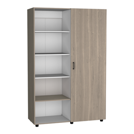 Closet Eco Bardolino y Blanco 120.1x184cm Sin Cajones y Una Puerta - CLOSETS | Bylmo