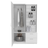 Closet Seville Blanco 106.6x180cm Con Dos Cajones Dos Puertas y Espejo - CLOSETS | Bylmo