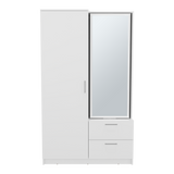 Closet Seville Blanco 106.6x180cm Con Dos Cajones Dos Puertas y Espejo - CLOSETS | Bylmo