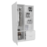 Closet Seville Blanco 106.6x180cm Con Dos Cajones Dos Puertas y Espejo - CLOSETS | Bylmo