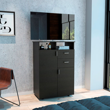 Closet Tremon Wengue 83x121cm Con Dos Cajones y Dos Puertas - CLOSETS | Bylmo