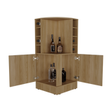 Bar Esquinero Jakes Fresno 46.9x108cm Con Ocho Portabotellas - BARES | Bylmo