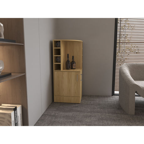 Bar Esquinero Jakes Fresno 46.9x108cm Con Ocho Portabotellas - BARES | Bylmo