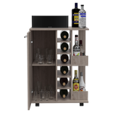 Bar Carro Cart Ceniza 60x82.1cm Con Seis Portabotellas - BARES | Bylmo