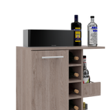 Bar Carro Cart Ceniza 60x82.1cm Con Seis Portabotellas - BARES | Bylmo