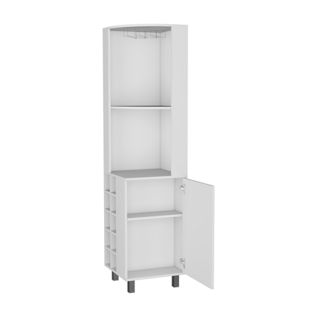 Bar Esquinero Kaia Fresno Europeo y Wengue 45x180cm Con Diez Portabotellas - BARES | Bylmo