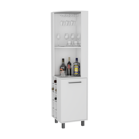 Bar Esquinero Kaia Fresno Europeo y Wengue 45x180cm Con Diez Portabotellas - BARES | Bylmo