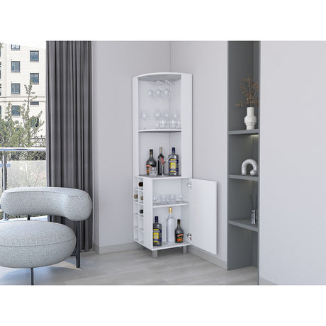 Bar Esquinero Kaia Fresno Europeo y Wengue 45x180cm Con Diez Portabotellas - BARES | Bylmo