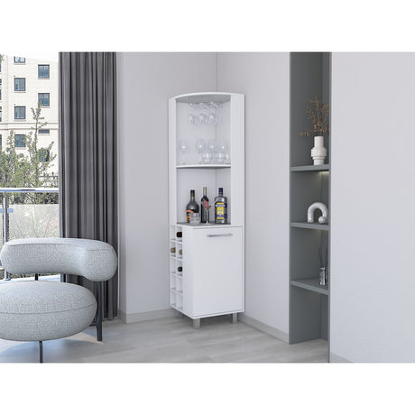 Bar Esquinero Kaia Fresno Europeo y Wengue 45x180cm Con Diez Portabotellas - BARES | Bylmo