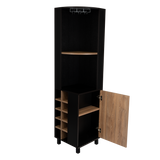 Bar Esquinero Kaia Plus Fresno Europeo y MIel 45x180cm Con Diez Portabotellas - BARES | Bylmo