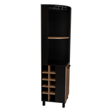 Bar Esquinero Kaia Plus Fresno Europeo y MIel 45x180cm Con Diez Portabotellas - BARES | Bylmo