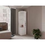 Bar Esquinero Beijing Blanco 46.9x180cm Con Ocho Portabotellas - BARES | Bylmo