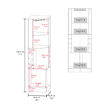 Bar Esquinero Beijing Blanco 46.9x180cm Con Ocho Portabotellas - BARES | Bylmo