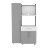 Alacena Pantress Blanco y Gris 98x165cm Con Tres Puertas - ALACENAS Y MUEBLES MICROONDAS | Bylmo