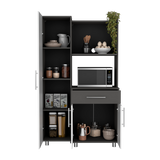 Alacena Pantress Blanco y Plomo 98x165cm Con Tres Puertas - ALACENAS Y MUEBLES MICROONDAS | Bylmo