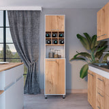 Alacena Attica Duna y Blanco 50x204cm Con Dos Puertas - ALACENAS Y MUEBLES MICROONDAS | Bylmo